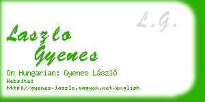 laszlo gyenes business card