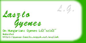 laszlo gyenes business card
